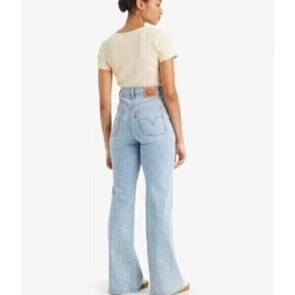 Levi's Women's Ribcage Bell Jeans 29x30 The Bells And Whistles - Blue - Picture 3 of 9